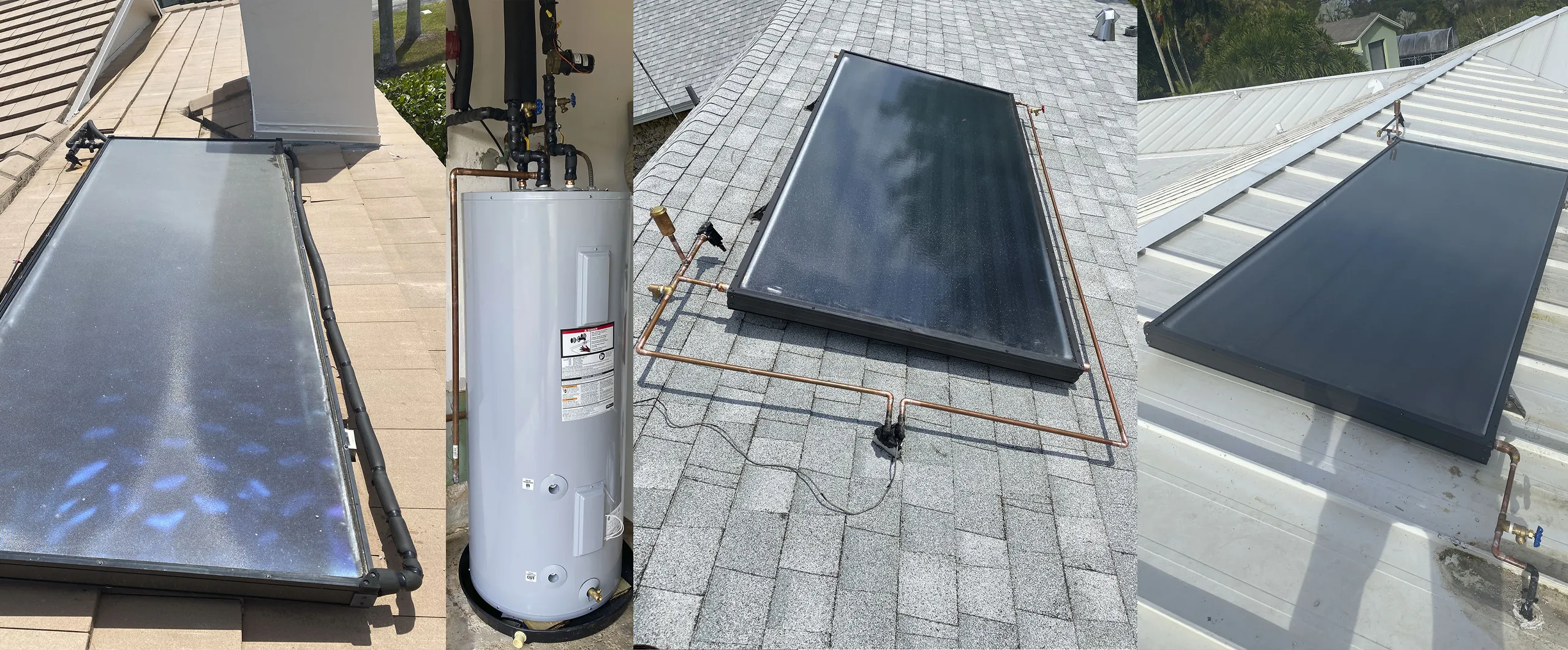 Installation and repair of solar water heaters